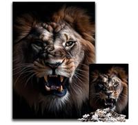 Jigsaw Puzzles for Adults 1000 Piece Wild Angry Lion Impossible Jigsaw Puzzles for Adults Brain Challenge Gift Educational Activity for Teenagers 1000 PCS(75x50cm)