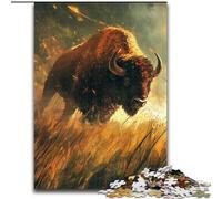 Jigsaw Puzzles for Adults 1000 Piece Wild Buffalo Jigsaw Puzzles 1000 Pieces for Adults Home Wall Decor & Family Game Gift (size 26x38cm)
