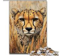 Jigsaw Puzzles for Adults 1000 Piece Wild Cheetahs Jigsaw Perfect for Teenagers, Family Bonding, Brain Teaser & DIY Home Decor Gift (size 26x38cm)