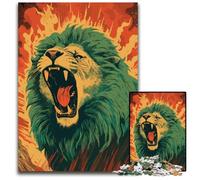 Jigsaw Puzzles for Adults 1000 Piece Wild Lion Vintage Look Impossible Jigsaw Puzzles for Adults Ideal for Lover Perfect Christmas New Year Valentine's Gift 1000 PCS(38x26cm)