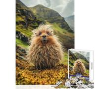 Jigsaw Puzzles for Adults 1000 Piece Wild Scottish Haggis DIY Toys Funny Gift Educational Game Suitable for Desktop Decoration Size 50x75cm