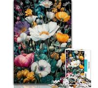 Jigsaw Puzzles for Adults 1000 Piece Wildflower Painting Puzzles for Teenagers,Family Entertainment Toys with Matching Poster And Trivia Sheet (size 75x50cm)