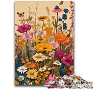 Jigsaw Puzzles for Adults 1000 Piece Wildflower Summer Artistic Wall Decor & Birthday Gift Idea for Friends, Home Office 26x38cm