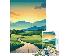 Jigsaw Puzzles for Adults 1000 Piece Winding Road Through Hills Difficult And Challenge Difficult Hard Toy Wall Decor for And from 14 Years And over (50x75cm)