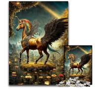 Jigsaw Puzzles for Adults 1000 Piece Winged Unicorn Fantasy Art Impossible Jigsaw Puzzles for Adults Ideal for Family Fun Relaxation 1000 PCS(75x50cm)