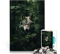 Jigsaw Puzzles for Adults 1000 Piece Wolf Art Made of wood，for age 14 years and over wall decoration Gifts Ideas。size：50x75cm/14.96x20.47inch