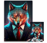 Jigsaw Puzzles for Adults, 1000 Piece Wolf CEO In Suit Jigsaw Puzzles Brain Teaser Game for Teenagers, Perfect 26X38CM/10.23x14.96inch