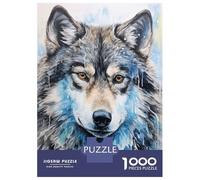 Jigsaw Puzzles for Adults 1000 Piece Wolf Close Up Portrait Jigsaw for Adults Fun Games Wall Art Unique Birthday And Xmas Gifts 38x26cm/1000pcs