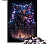 Jigsaw Puzzles for Adults, 1000 Piece Wolf Human Jigsaw Puzzles for Adults 1000 DIY Home Decor Brain Teaser Game for Teenagers Size 50X75CM