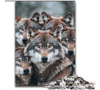 Jigsaw Puzzles for Adults 1000 Piece Wolf Pack, for Ages 14 And over Each Piece Is Unique - Fun And Challenging Game for The Whole Family Good Gift (Size 50x75cm)