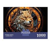 Jigsaw Puzzles for Adults 1000 Piece Wolf Spirit Art Print-8 Jigsaw Puzzle Brain Teaser Game Stress Reliever Unique Birthday And Xmas Gifts 52x38cm/1000pcs