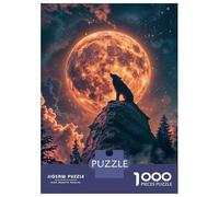 Jigsaw Puzzles for Adults 1000 Piece Wolfs Lunar Serenade Jigsaw for Adults Fun Games Wall Art Unique Birthday And Xmas Gifts 70x50cm/1000pcs