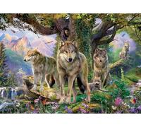 Jigsaw Puzzles for Adults 1000 Piece Wolves in The Forest 27.56 x 19.69 Inch Jigsaw Puzzles for Adults Educational Game Challenge Toy 1000 Piece Puzzle for Adult