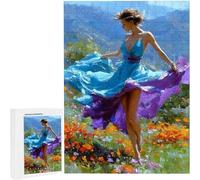 Jigsaw Puzzles for Adults 1000 Piece Woman Flower, 1000 Piece Jigsaw Puzzles for Adults, Educational Game jigsaw puzzle 30 x 20 Inch Suitable for Decompression and Room Wall Decor Gifts PjY1811 E-H