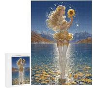 Jigsaw Puzzles for Adults 1000 Piece Woman Leaves, 1000 Piece Jigsaw Puzzles for Adults, Educational Game jigsaw puzzle 30 x 20 Inch Suitable for Decompression and Room Wall Decor Gifts PjY10343 T-T
