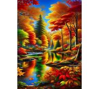 Jigsaw Puzzles for Adults 1000 piece,Woods Rivers Autumn puzzles for adults,Classic Educational Games DIY Handwork Puzzle for Home Decor Gift