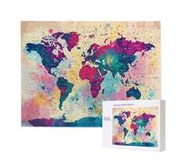 Jigsaw Puzzles for Adults 1000 Piece World Map, 1000 Piece Jigsaw Puzzles for Adults, Educational Game jigsaw puzzle 30x20in Suitable for Decompression and Room Wall Decor Gifts j-778