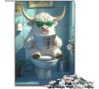 Jigsaw Puzzles for Adults 1000 Piece Yak Go Toilet 1000 Pieces Puzzles for Adults Perfect, Educational Toy (Szie 50x75 cm)