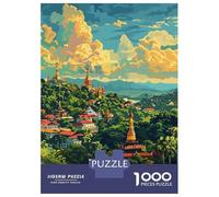 Jigsaw Puzzles for Adults 1000 Piece Yangon, Myanmar Cityscape Jigsaw for Adults Family Games But Fun And Humorous Christmas Birthday Gifts 52x38cm/1000pcs