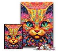 Jigsaw Puzzles for Adults, 1000 Piece Yellow Cat Puzzles for Adults 26x38 cm Relaxing Entertainment, Home Decor