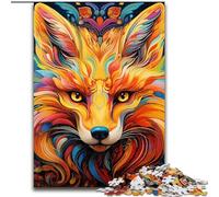 Jigsaw Puzzles for Adults 1000 Piece Yellow Fox Jigsaw Puzzles Family Game Night Fun, DIY Decorative Artwork 26x38cm