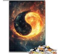 Jigsaw Puzzles for Adults 1000 Piece Yin Yang Tai Chi Made of Wood, Perfect DIY Art Decor Or Birthday Gift size 50X75CM Family Fun Craft, Perfect for Birthdays, Holidays