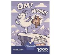 Jigsaw Puzzles for Adults 1000 Piece Yoga Fail Mountain Goat Edition Puzzle for Adults Brain Teaser Game Enhance Memory Fun at Home Activities, 38x26cm/1000pcs