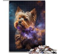 Jigsaw Puzzles for Adults 1000 Piece Yorkshire Terrier Nebula Wooden Jigsaw Puzzles for Adults Perfect for Teenager & Families, Ideal size : 50x75cm