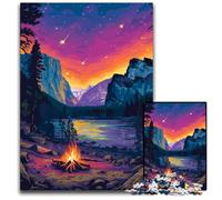 Jigsaw Puzzles for Adults 1000 Piece Yosemite Retro Pixel Art Wooden Jigsaw Puzzles Perfect for Family Gatherings Birthdays Holidays 1000 PCS(75x50cm)