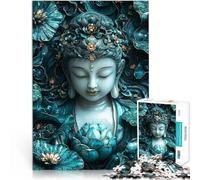 Jigsaw Puzzles for Adults 1000 Piece Zen Lotus Buddha Kintsugi Präzisionsschnitt Die Liebe zwischen Paaren stärken75x50cm