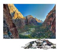 Jigsaw Puzzles for Adults 1000 Piece Zion Park Travel USA Paper Jigsaw Puzzles Challenging Brain Teaser for Teenagers Family Game Night Fun 1000 PCS(38x26cm)