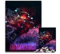 Jigsaw Puzzles for Adults 1000 Piece Zodiac Aquarius Impossible Jigsaw Puzzles for Adults Brain Challenge Gift Educational Activity for Teenagers 1000 PCS(75x50cm)
