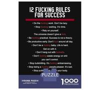 Jigsaw Puzzles for Adults 1000 Pieces 12 Rules For Success Puzzles for Adults Relaxing Games Birthday Present Challenging To Complete 70x50cm/1000pcs