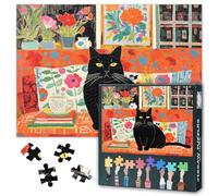 Jigsaw Puzzles for Adults 1000 Pieces, Abstract Black Cat Art Puzzle Vibrant Colors Jigsaw Puzzles, Challenging Puzzle for Living Room Wall Decor, Home Art Activity (50x70cm)