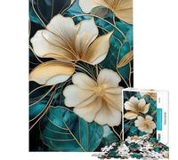 Jigsaw Puzzles for Adults 1000 Pieces Abstract Botanic Kintsugi Help The Brain Exercise Tough Challenge Educational Game for Age 14+ Game (38x26cm)