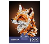 Jigsaw Puzzles for Adults 1000 Pieces Abstract Geometric Fox Art Jigsaw for Adults Family Game Staycation Kill Time Great Gift for Gaming 52x38cm/1000pcs