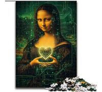 Jigsaw Puzzles for Adults 1000 Pieces Abstract Mona Lisa Family Game Stress Reliever Difficult Challenge Suitable for Couples 26x38cm