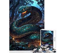 Jigsaw Puzzles for Adults 1000 Pieces Abyssal Serpent in The Forest Jigsaw 1000 Pieces Practical Game Gifts For Birthdays For Family Fun (38x52cm)