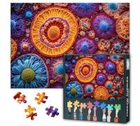Jigsaw Puzzles for Adults 1000 Pieces - Adult Puzzles, Multicolor Microorganism Cells Biology Art, Abstract Educational STEM Puzzle Challenging 1000-Piece - 27.5x19.7 Inches