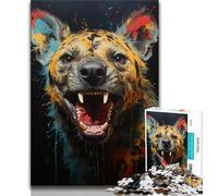 Jigsaw Puzzles for Adults 1000 Pieces African Hyena Adult Jigsaw,Challenging Family Activity Games DIY Toy for Home Wall Decor Gifts (size 75x50cm)