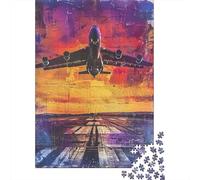 Jigsaw Puzzles for Adults 1000 Pieces Aircraft Art Print Puzzle for Adults Brain Teaser Game Birthday Present Educational Challenge 70x50cm/1000pcs