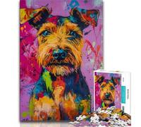 Jigsaw Puzzles for Adults 1000 Pieces Airedale Terrier Dog 1000 Piece Jigsaw,Fun Activity for Home, Rainy Days Toys, Birthday Gifts (size 38x26cm)