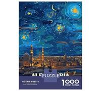 Jigsaw Puzzles for Adults 1000 Pieces Alexandria Egypt Starry Night Art Jigsaw Puzzle Relaxing Games Precision Cutting Unique Birthday And Xmas Gifts 70x50cm/1000pcs