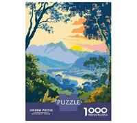 Jigsaw Puzzles for Adults 1000 Pieces Amboro National Park Bolivia Illustration Jigsaw for Adults Family Game Staycation Kill Time Great Gift for Gaming 70x50cm/1000pcs