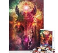 Jigsaw Puzzles for Adults 1000 Pieces Ancient Horse Ritual Family Game Birthday Present Home Decoration Toys Challenging To Complete (38X26CM)