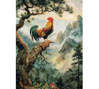 Jigsaw Puzzles For Adults 1000 Pieces Ancient Pine Rooster, Challenging jigsaw puzzles 1000 pieces 30x20inch, Educational Game, Fun Activity for Home, for puzzle Lovers
