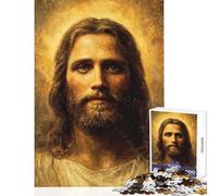 Jigsaw Puzzles for Adults 1000 Pieces Ancient Portrait of Jesus Christ Impossible Game Learning Educational Anti-Stress Toys Improving Love between Couples (50x75cm)