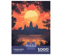 Jigsaw Puzzles for Adults 1000 Pieces Angkor Wat Sunset Adult Jigsaw Puzzle Toy Wall Decor Difficult Hard Gifts for Friends And Family 70x50cm/1000pcs