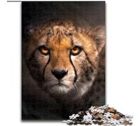 Jigsaw Puzzles for Adults 1000 Pieces Angry Cheetah Portrait, Elephant Toy Intellectual Game Birthday Present, Gifts, Wall Art for Ages 14+ (Size 26x38cm)