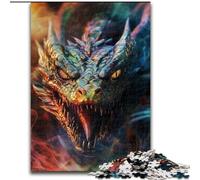 Jigsaw Puzzles for Adults 1000 Pieces Angry Dragon,Challenging Game Toys for Is Ideal As A Gift for The Whole Family 38x26cm